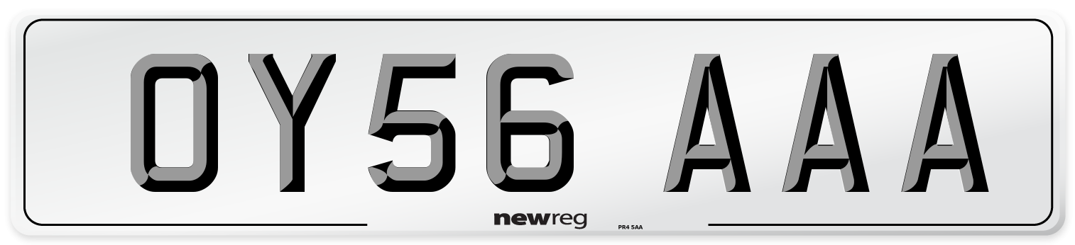 OY56 AAA Number Plate from New Reg